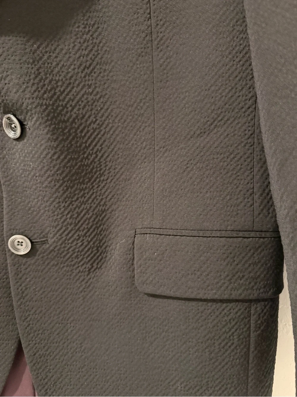 Jack Victor Men’s Black Wool Blend Two-Button Blazer Sport Coat Size 42S
